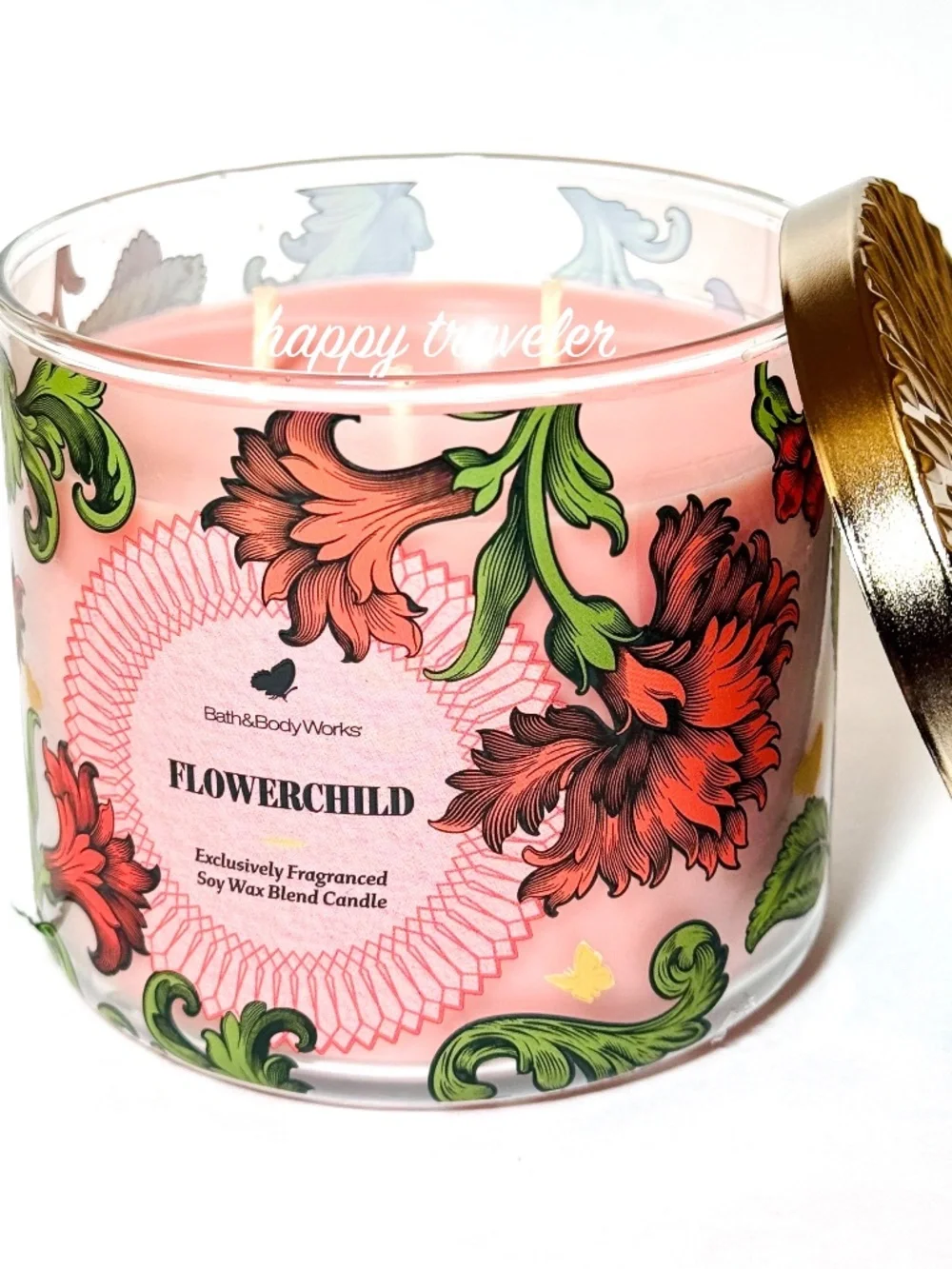 FLOWERCHILD 3 Wick Candle - Picture 2 of 3